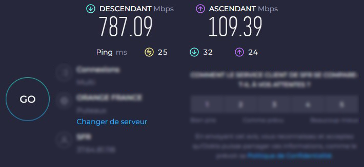 améliorer la connexion internet de votre entreprise : exemple de résultats de test de connexion